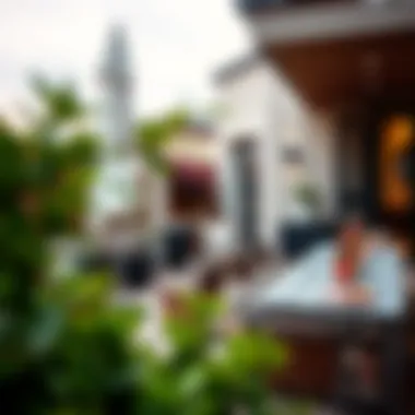 Functional terrace with multi-purpose furniture