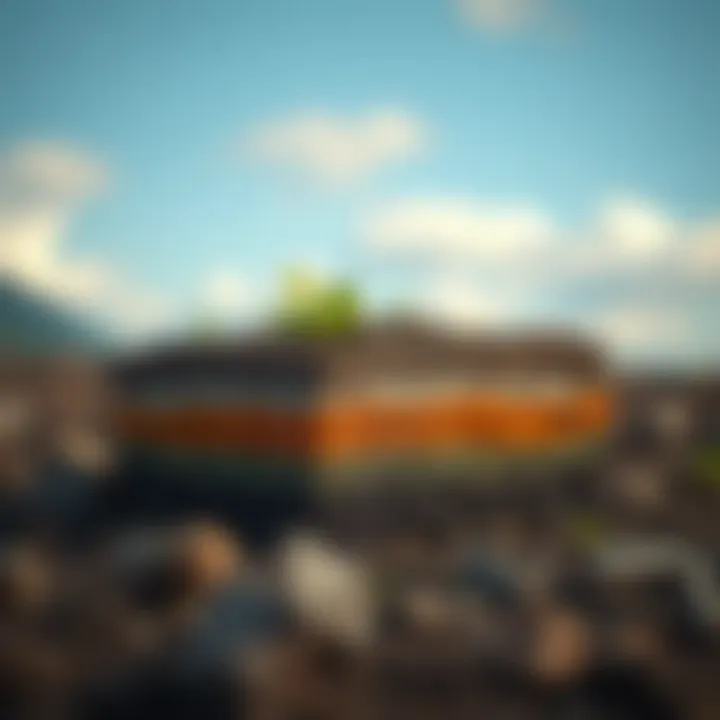 Illustration of soil layers and their composition