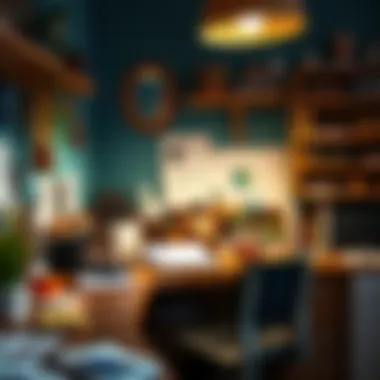 A creative workspace showcasing crafting supplies for personal touches