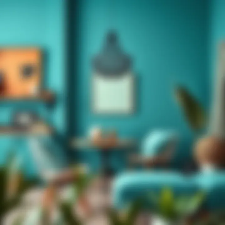 A beautifully coordinated color palette featuring turquoise and complementary shades