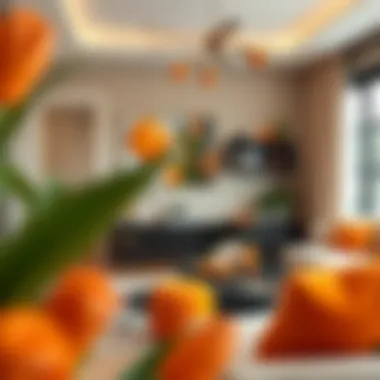 Orange Accents in Interior Design Interior design featuring orange accents in modern decor