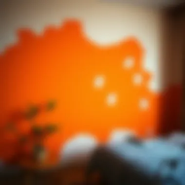 Psychological Effects of Orange Painted wall demonstrating the psychological effects of orange