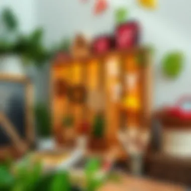 A beautifully arranged DIY project display