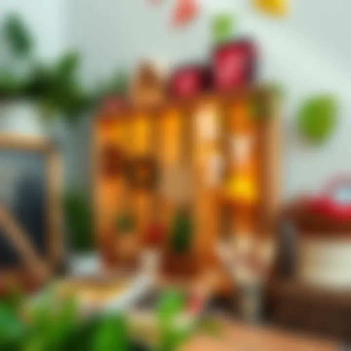 A beautifully arranged DIY project display