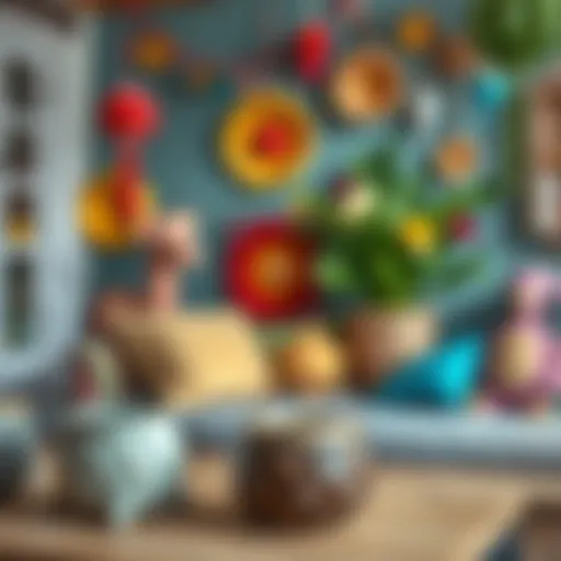 Colorful handmade decorations for home