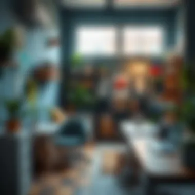 Inspiring workspace filled with creative ideas