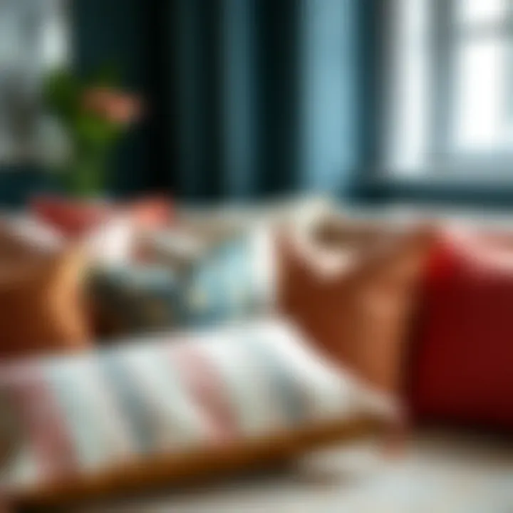 Various fabric types for cushion covers