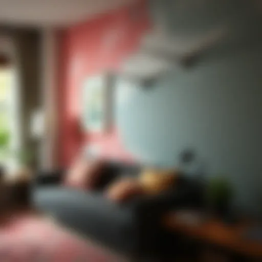 Creative wall design with paint