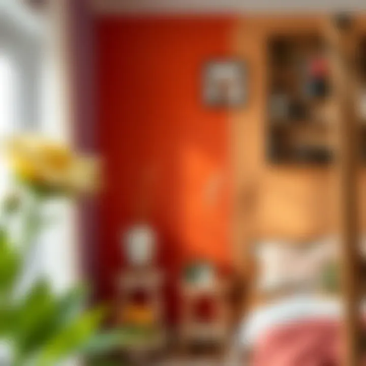 Vibrant colors used in wall painting