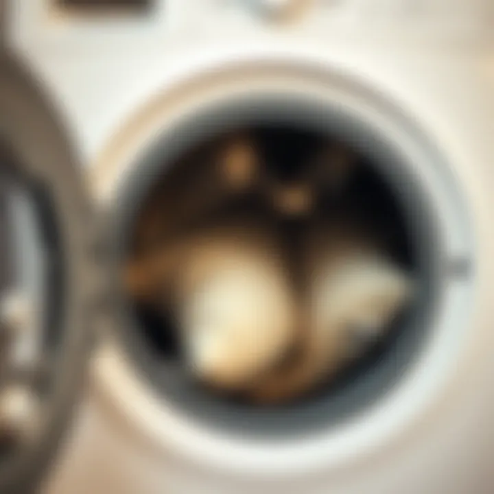 Washing machine with cushion covers inside