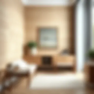 Elegant wooden texture pairing with soft pastel colors