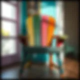 A beautifully painted wooden chair showcasing vibrant colors