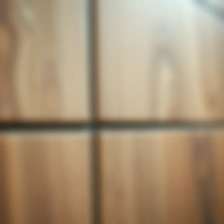 Close-up of wood-textured ceramic tiles