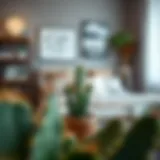 Cactus in a modern bedroom setting