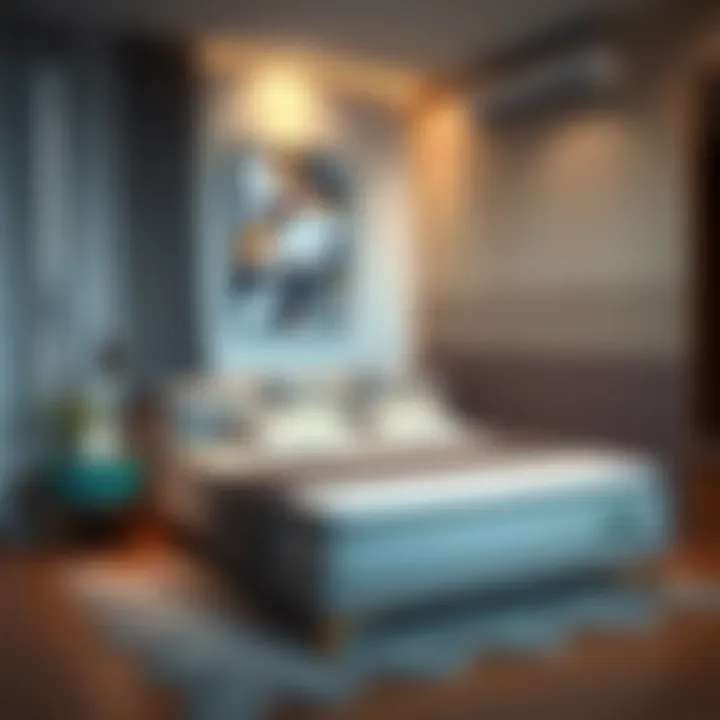 Stylishly designed bed showcasing height variation