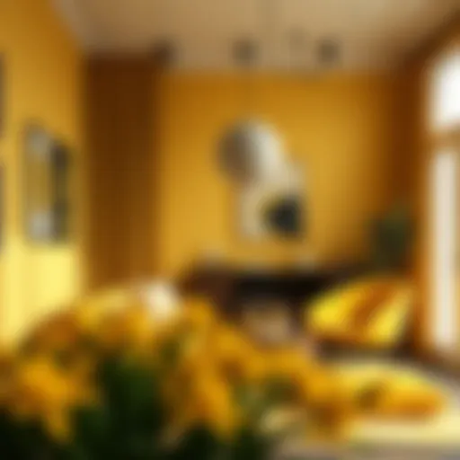 The psychological impact of yellow color in interior design