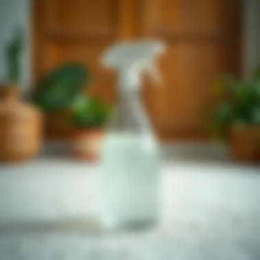 A natural cleaning solution for carpets in a spray bottle