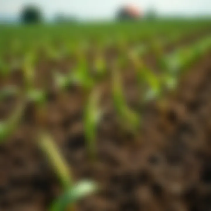 Farmland with soil preparation for oat planting